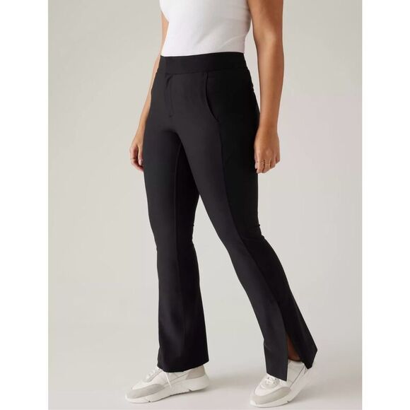 Athleta Stellar Flare Trouser Pants size 2 Black - Picture 1 of 13